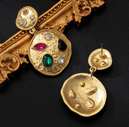 Premium Baroque Style Metal Earrings