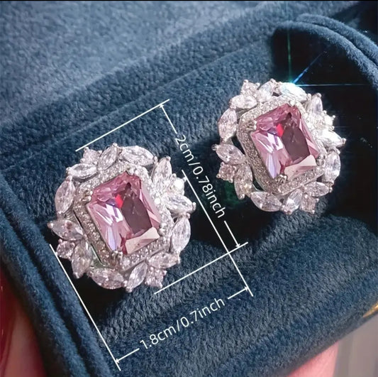 Luxury Crystal Shine Stud Earrings – ESSENTIAS