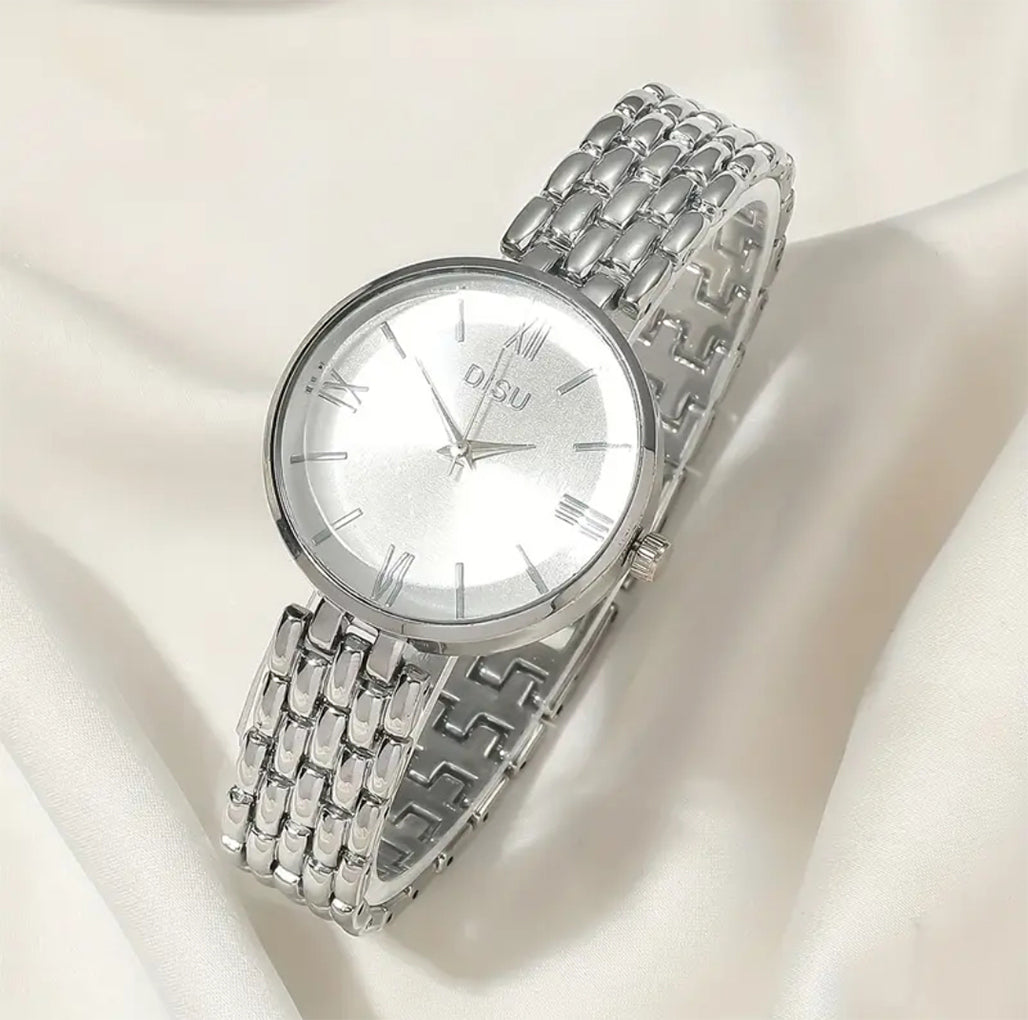 Premium Silver White Dial Watch