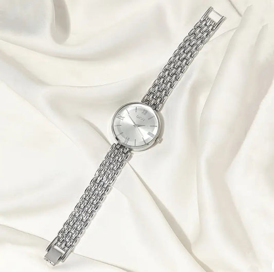 Premium Silver White Dial Watch