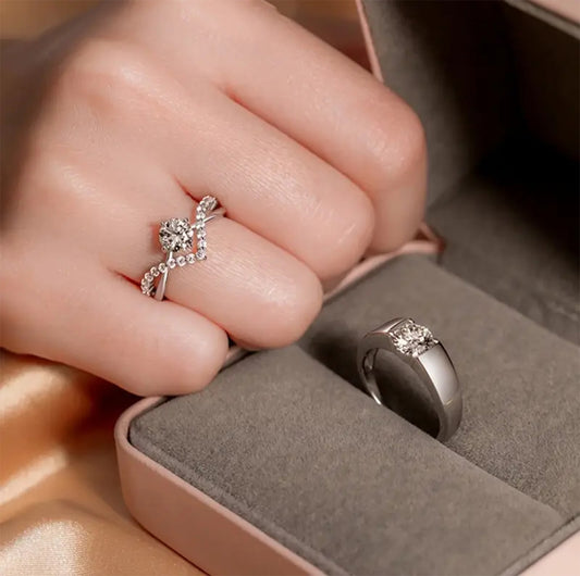 Elegant Silver Ring Set