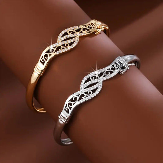 Gold Crystal Studded  Bracelet – ESSENTIAS