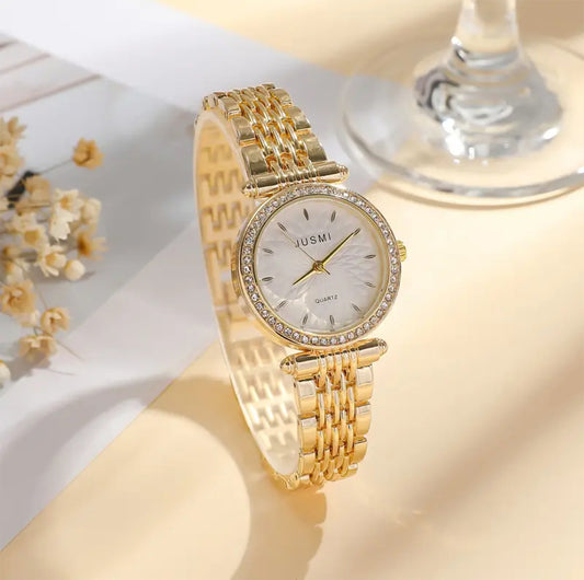 High End Golden Crystal Studded Watch