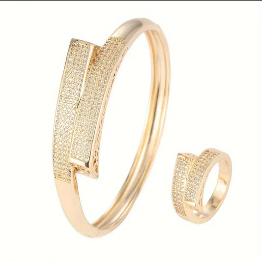 Premium Geometric Zirconia Bracelet  Set –   ESSENTIAS