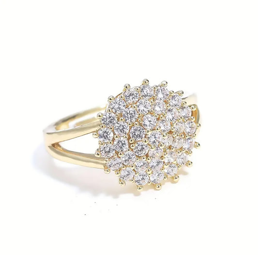 14K Golden Plated Floral Design Ring