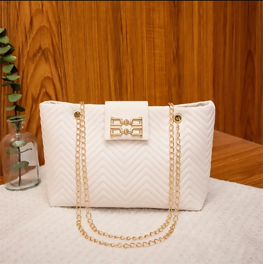 Everyday Stylish White  Shoulder Bag -ESSENTIAS