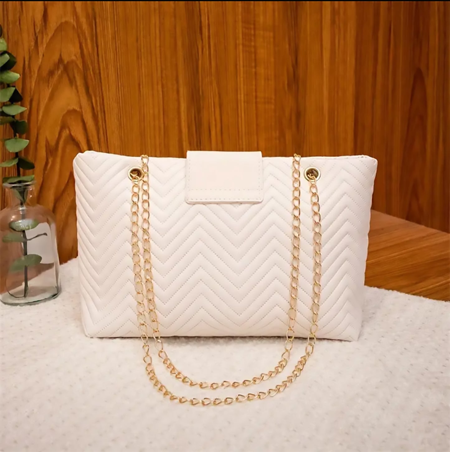 Everyday Stylish White  Shoulder Bag -ESSENTIAS