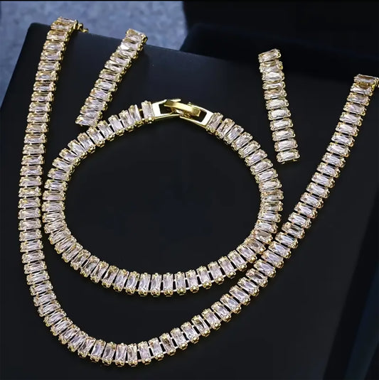 Sparkling Crystal  Necklace Set -ESSENTIAS