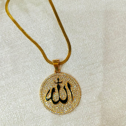 Classic Golden Crystal Studded Pendant