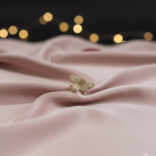 Premium Zircone Studded Flower Ring