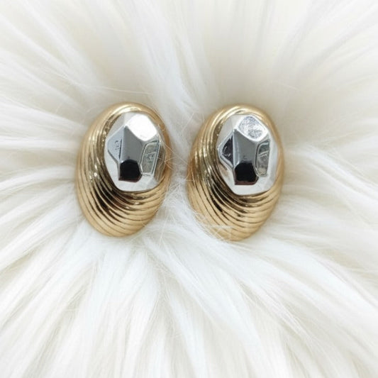 Stylish Gold & Shiny Silver Earrings