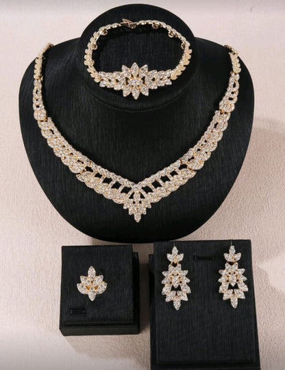 Luxury Zirconium Bridal Necklace Set
