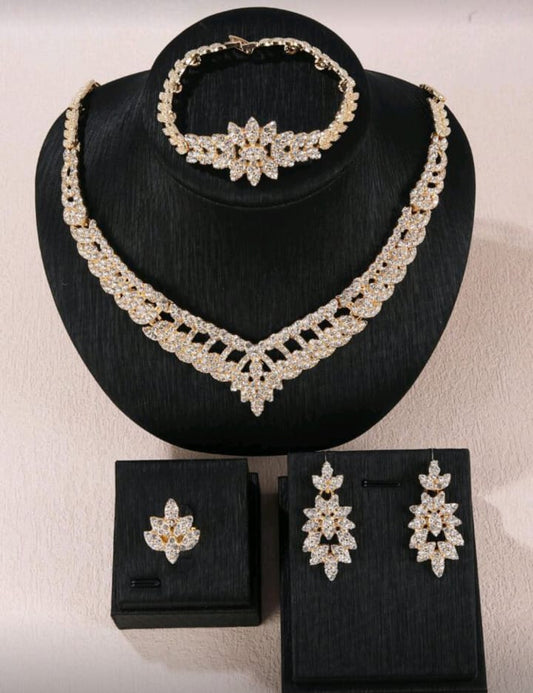 Luxury Zirconium Bridal Necklace Set