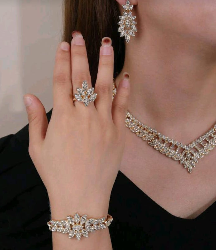 Luxury Zirconium Bridal Necklace Set