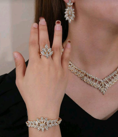 Luxury Zirconium Bridal Necklace Set