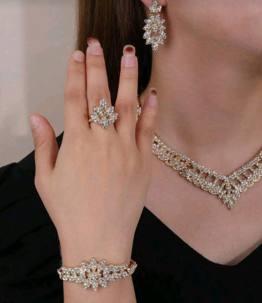 Luxury Zirconium Bridal Necklace Set