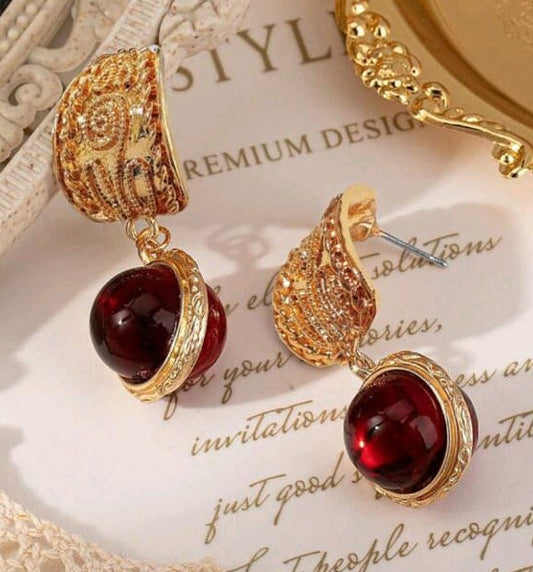 Gold Plated Dangle Earrings