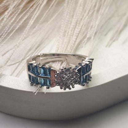 Premium Blue Crystal Ring