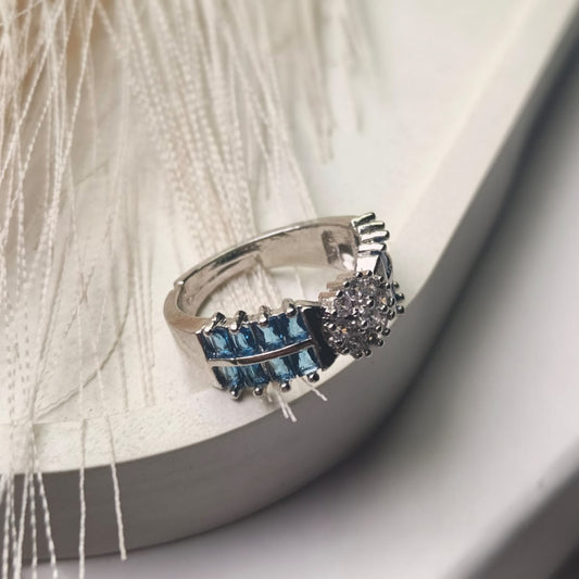 Premium Blue Crystal Ring