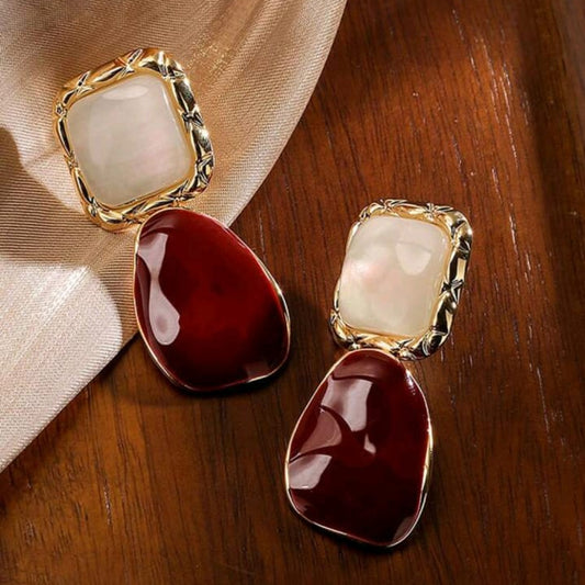 Elegant Square Drop Earrings