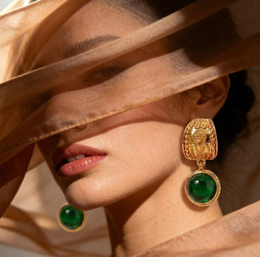 Gold Plated Dangle Earrings