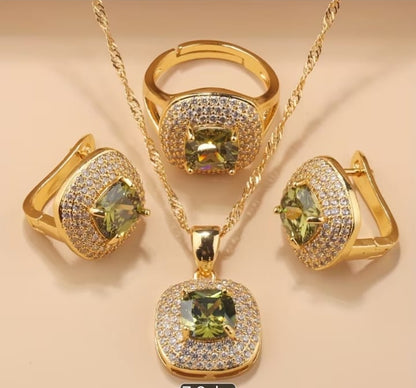 Classy Square Pendant Set