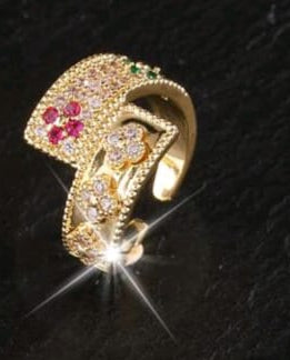 Golden Zirconium Bracelet Set