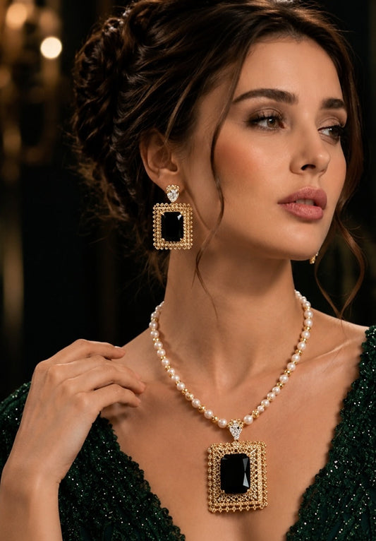 Luxury Gold Plated Pendant Set