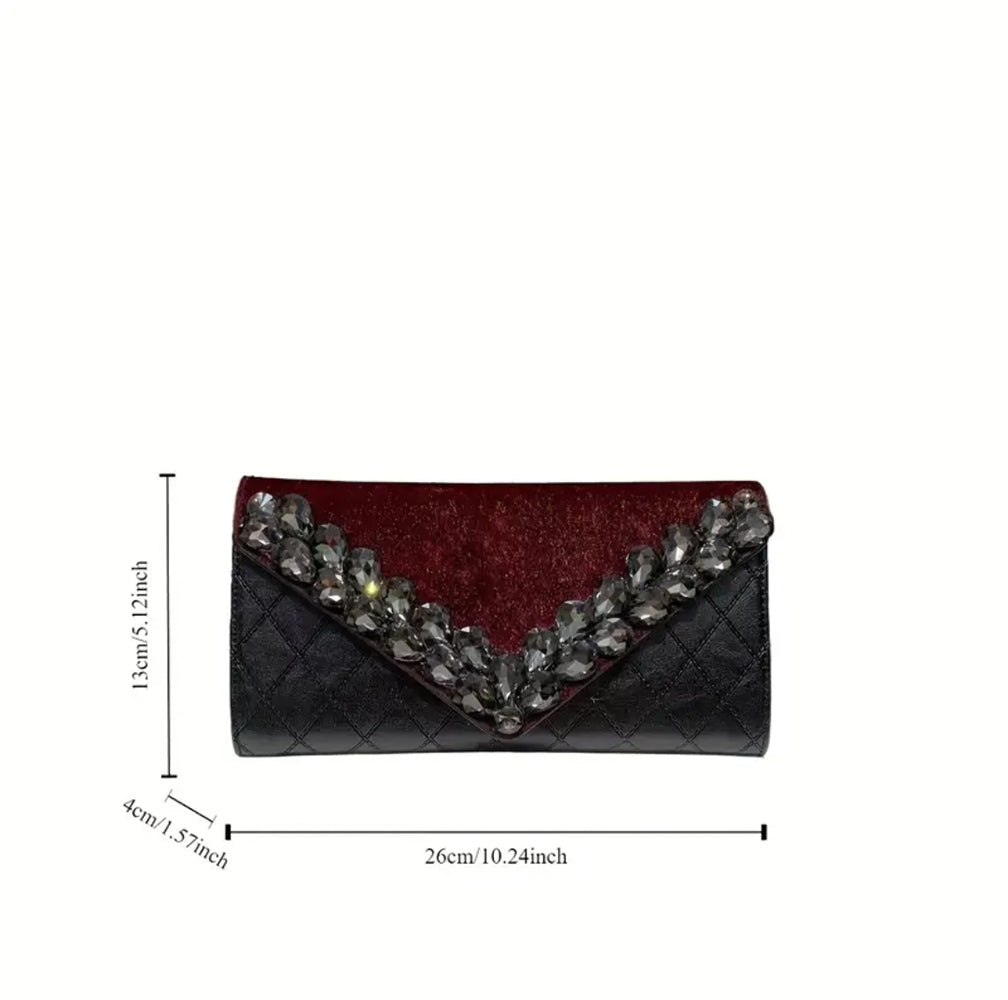 Premium Black and Red Luxury Stone Bag