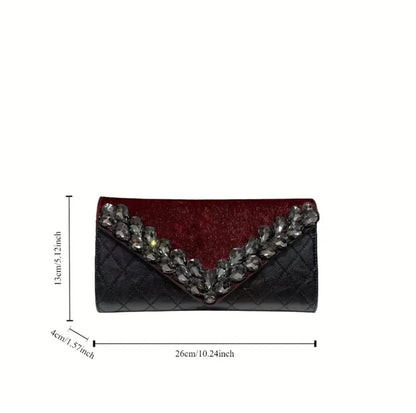 Premium Black and Red Luxury Stone Bag