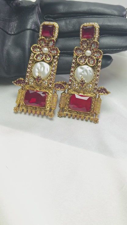 Premium Turkish Mother Pearl Earrings