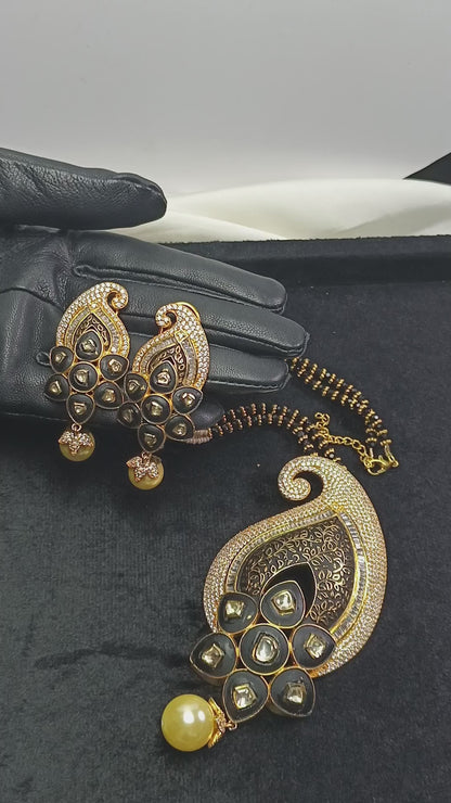 Premium South Indian Mala Pendant Set