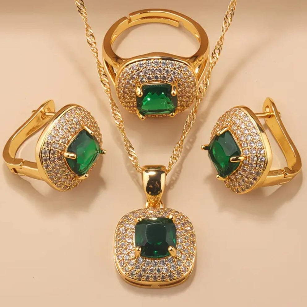 Classy Square Pendant Set