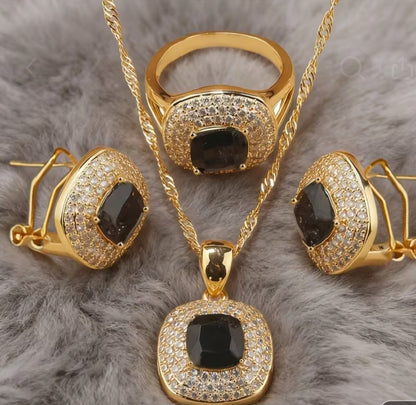 Classy Square Pendant Set